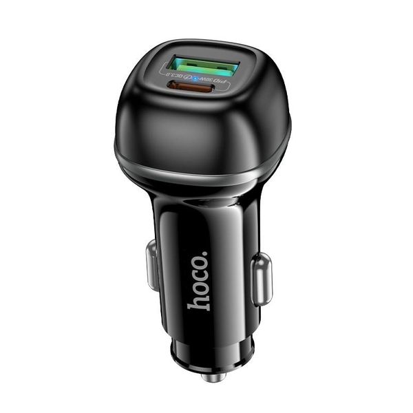 Hoco Dual-Port Car Charger PD30W &amp; QC3.0,Fast Charging for Phones &amp; Tablets