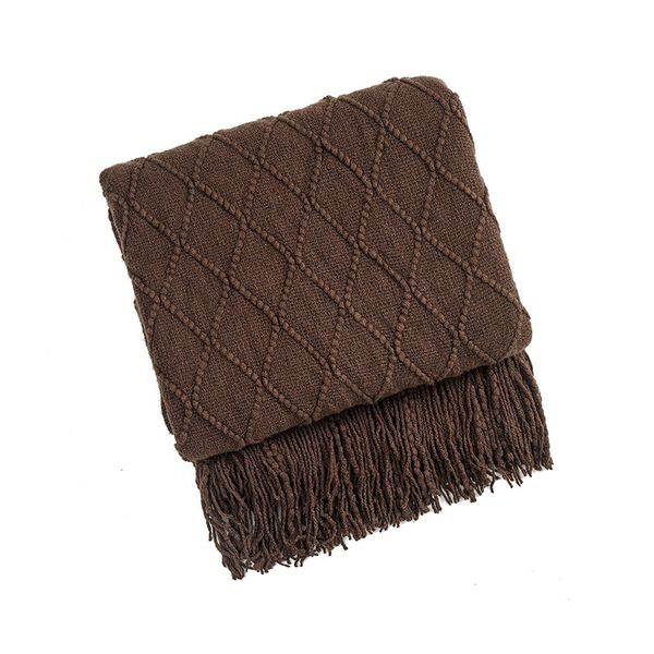 Tassel Knitted Thin Blanket, Nap Blanket - 127x180cm