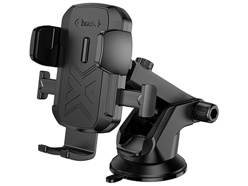 HOCO H65 One-Key Lock Car Phone Holder 360 Mount Black