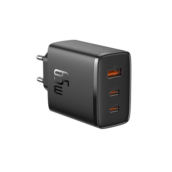 Baseus Cube Pro Fast Charger 2 Type C + U 65W EU - Cluster Black
