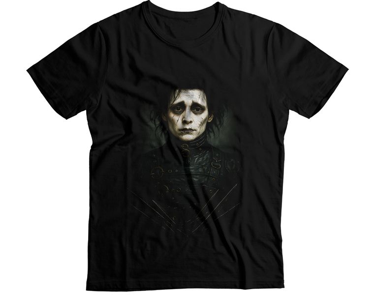 Edward Scissorhands Movie Portrait Graphic T-Shirt