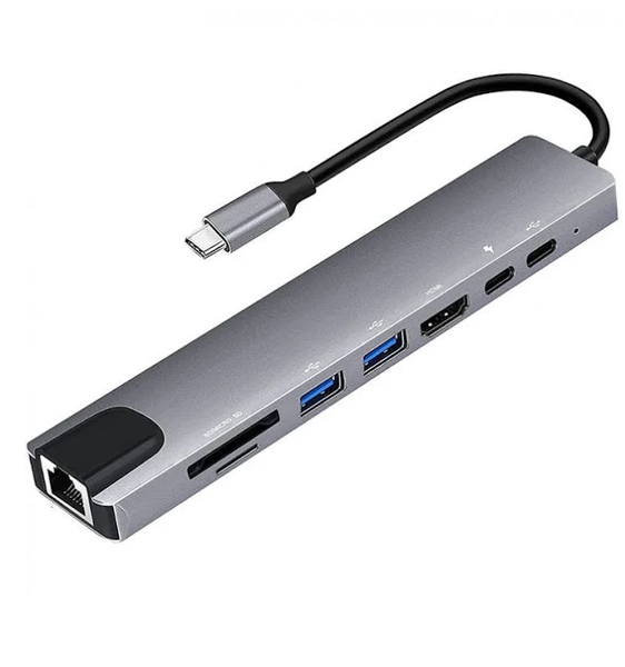 8 in 1 Type-C Multi-Functional Hub 4K HDTV for MacBook Pro and Laptops