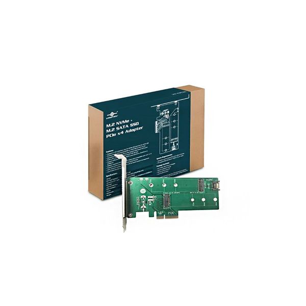 Vantec M.2 NVMe and M.2 SATA SSD PCIe X4 Adapter Card