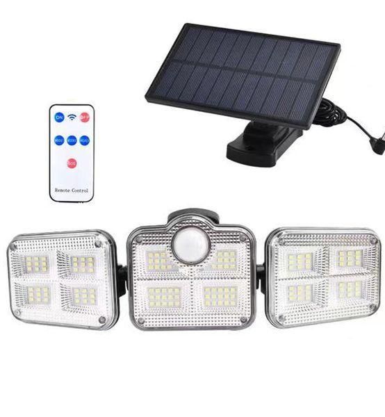 Outdoor Solar Light 3-Head Adjustable Rotatable Solar Lamp for Garden