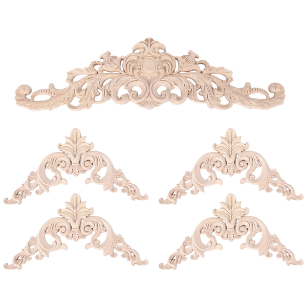 Wood Appliques Onlays Decor DIY for Mirror Bed Door Furniture