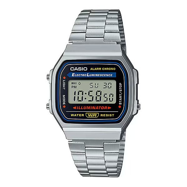 Casio Mens A168WA-1UWD Illuminator Retro Digital Watch