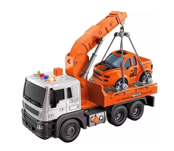 SamMag Biz ArtCreativity Light Up Tow Truck/ Excavator, Bed, Lights, Sound
