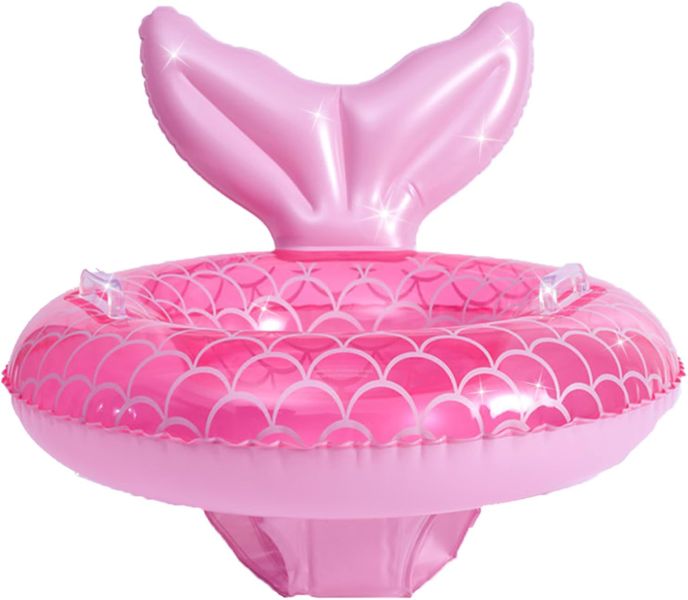 Mermaid Baby Swimming Float Inflatable Pool Swim Ring with Seat and Handle