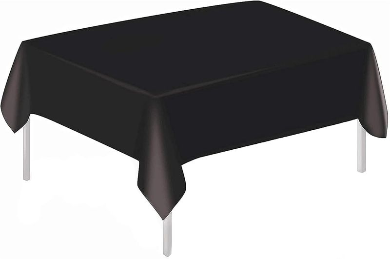 Sulfar Plastic Tablecloth for Rectangle Table 54x72 Disposable Table Cover