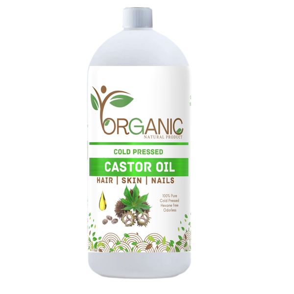 Organic Natural Cold Pressed Castor Oil 1litre