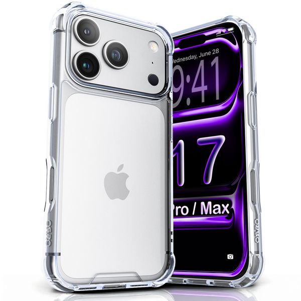 ORRO Clear Case Compatible with iPhone 17 Pro &amp; Pro Max - Shockproof