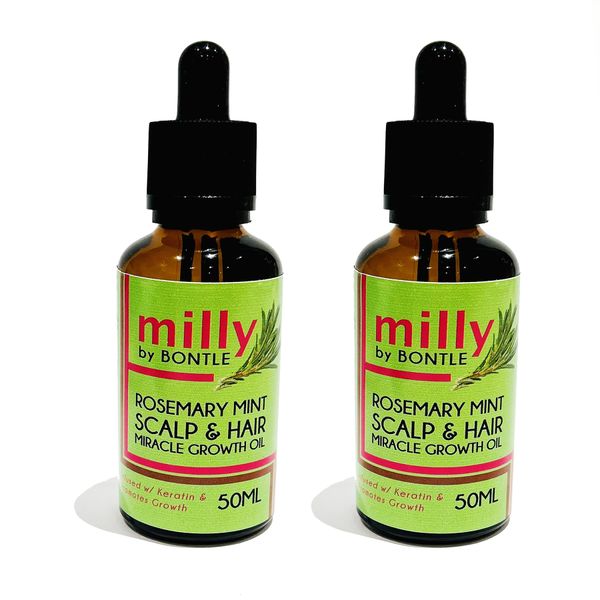 Milly by Bontle Rosemary Mint Scalp &amp; Hair Miracle Growth Oil 50mlx2 units