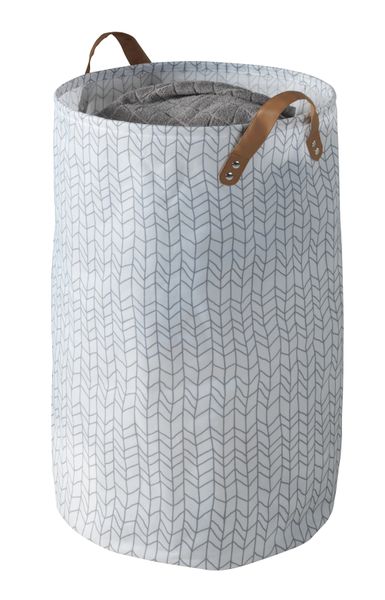 Wenko - Laundry Hamper - Geo - White - 40X40X 60Cm