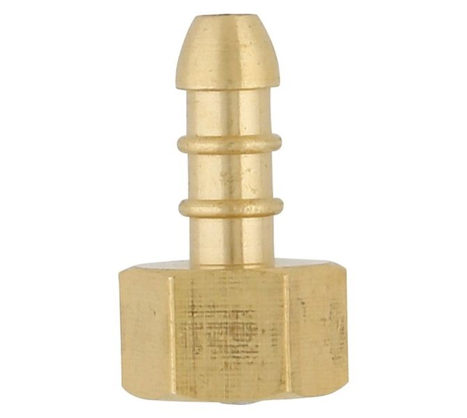 Female To Hose Tail Adapter Brass Yellow 9.5 mm