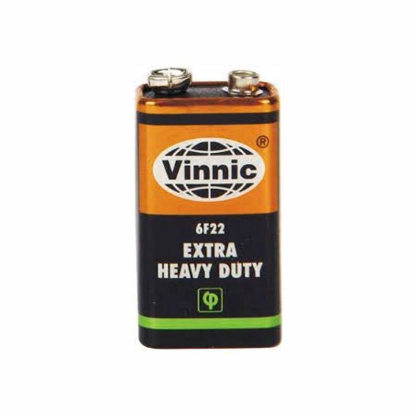 Vinnic 9V Sum9 6F22 Extra Heavy Duty Batteries (5 Pieces)