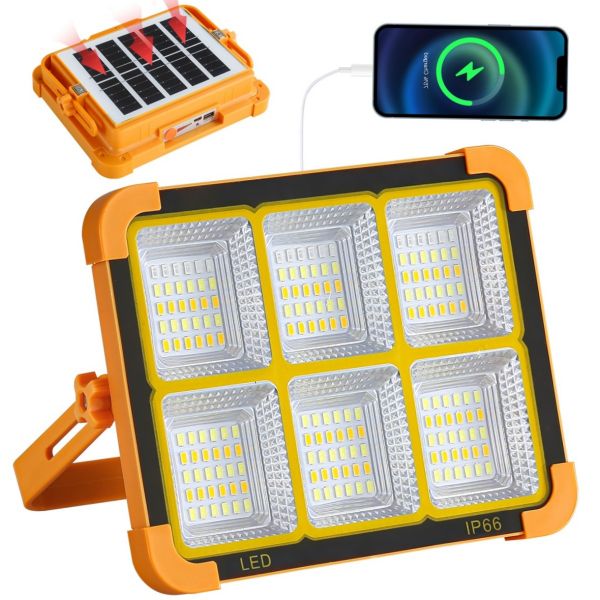 200W LED Solar Work Light,Waterproof Portable Solar Outdoor Working Light