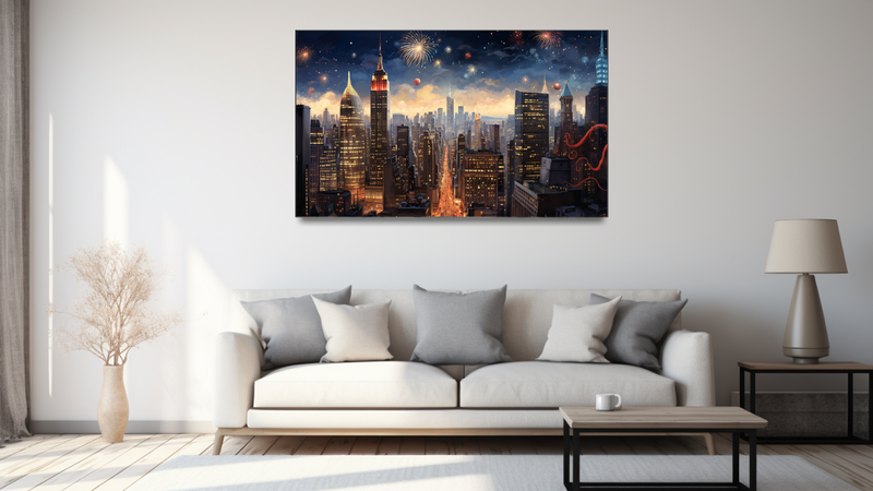 Canvas Wall Art - Cityscape Illustration - MT0247