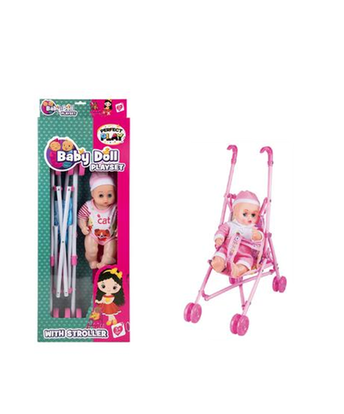 Baby Doll With Stroller In A Box