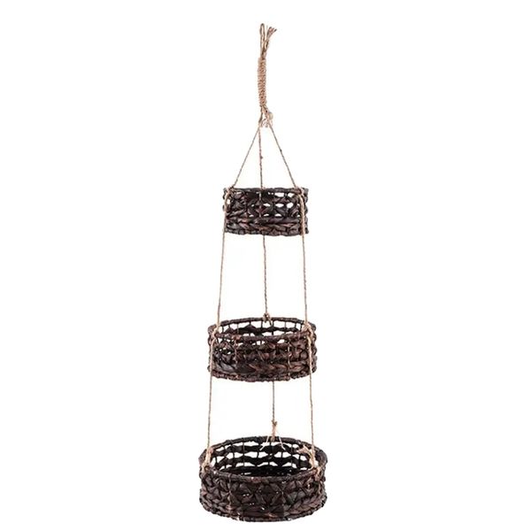 Garden 3 Tier Hand Woven Hanging Pot Plant Holder - 1M