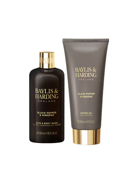 Baylis &amp; Harding Black Pepper &amp; Ginseng Men's Bath Duo Giftset