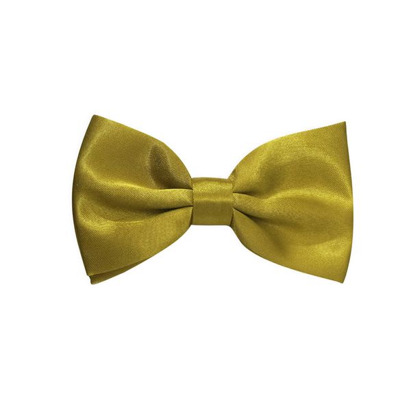 Plain Satin Bow Tie - Gold