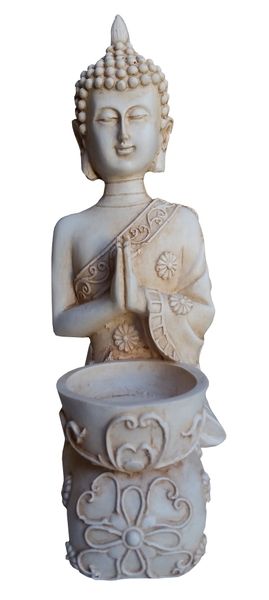 Aankopen - Praying Buddha Statue with Candle Holder - 21 cm