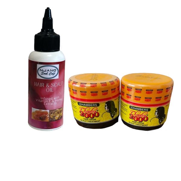 2 x 160 g Chapter 2000 Hair Growth Scalp Treatment And Hair &amp; Scalp Oil