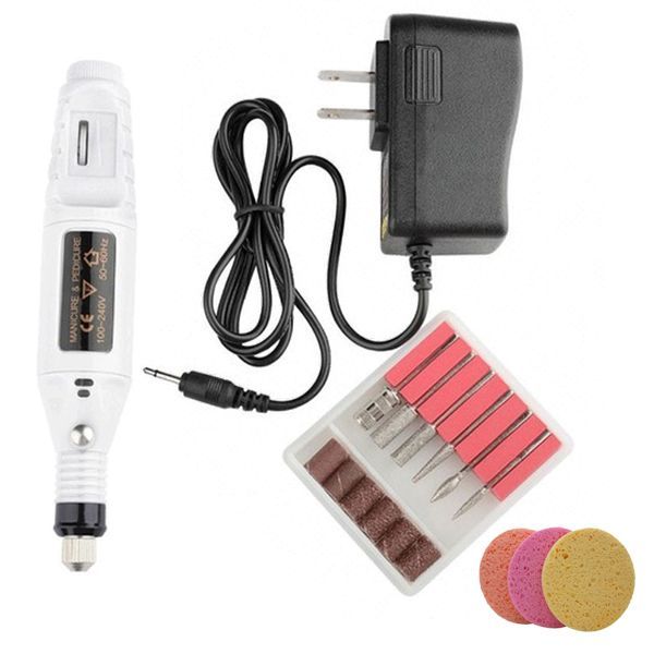 Variable Speed Rotary Nail Art Drill Carver-White