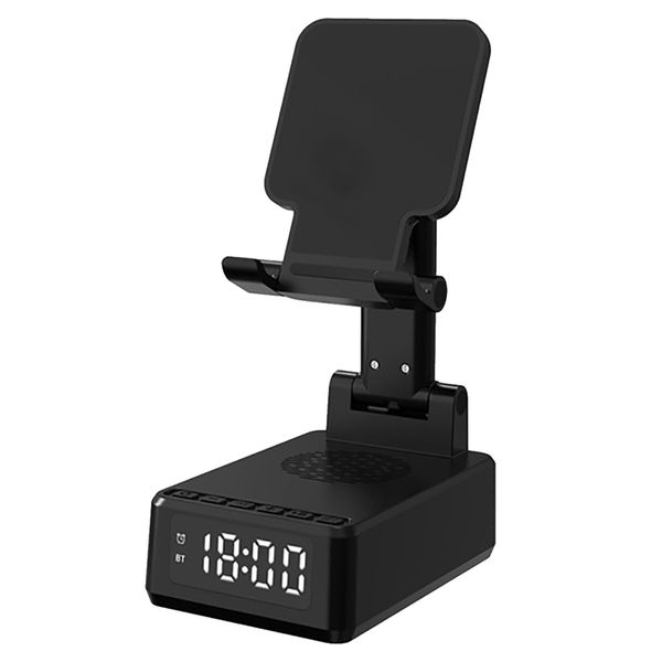 Wireless Charger Portable 3-in-1 Phone Holder Alarm Clock Charger