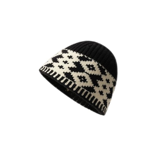 Women's Autumn and Winter Knitted Plush Vintage Beanie