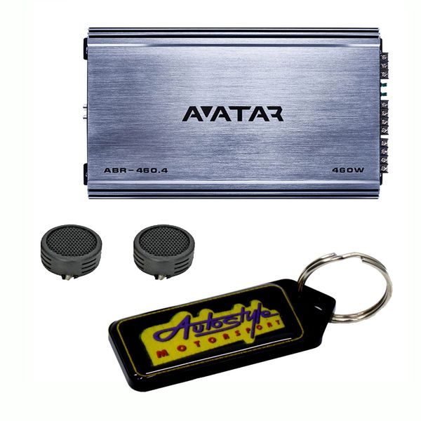 Deaf Bonce Avatar ABR-460.4 4 Channel Amplifier &amp; Evo Tweeters &amp; Key Holder