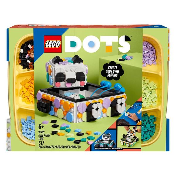 LEGO® DOTS Cute Panda Tray 41959 DIY Craft Kit (517 Pieces)