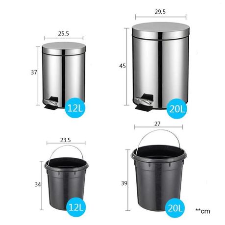 Stainless Steel Step Trash Bin - 20 liter | Shop Today. Get it