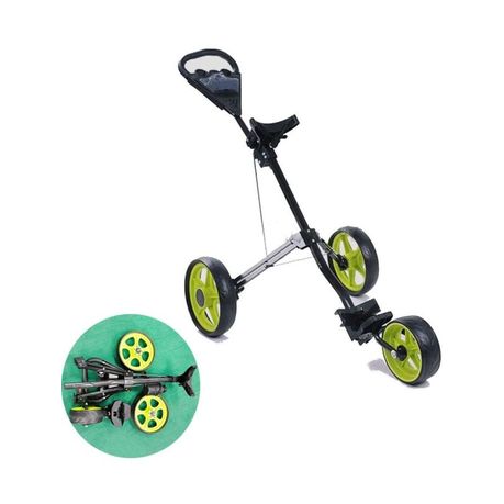 Dropship Outdoor Recreation Games 3 Wheels Foldable Push Pull Golf Trolley  to Sell Online at a Lower Price
