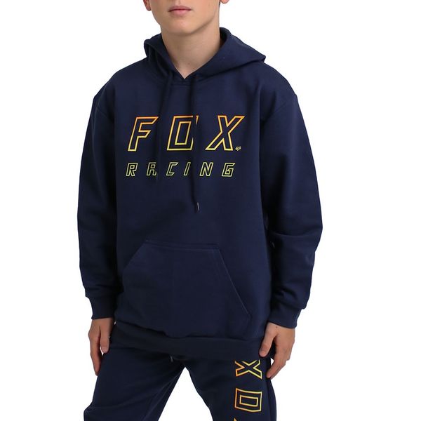 Fox-Neon Moth Pullover Fleece-Deep Marine