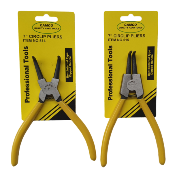 Camco Circlip Plier Set (4-Piece) 175mm - (Bent and Straight)