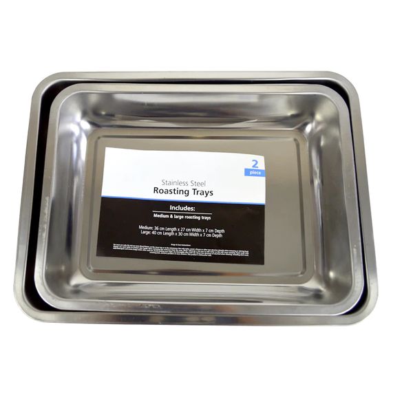 Big5 Stainless Steel 2 Piece Baking Tray Roasting Pan