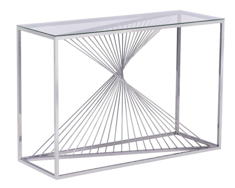 Silver Glass Rectangular Coffee Table