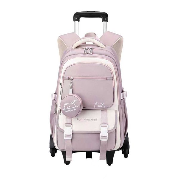 6-Wheel Rolling Backpack For Middle School Student
