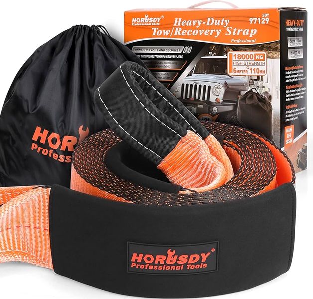 HORUSDY Recovery Leash 4" x 20' - Heavy Duty 40 lb Breaking Strength