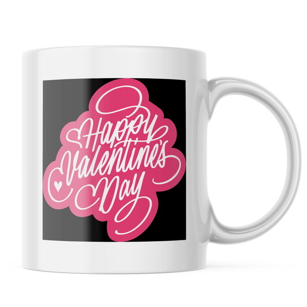 Ceramic Happy Valentine's Day Mug - White - 11oz