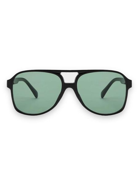 Men Vintage Aviator Polarized Sunglasses retro Frame - Green - 51