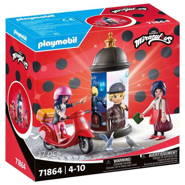 Playmobil Miraculous - Paris Scooter Ride Playset - 17 Pieces
