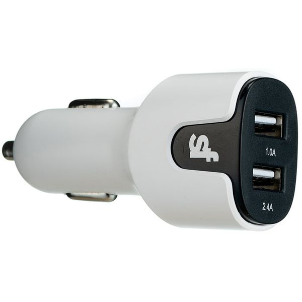 Superfly 3.4A Dual USB Type-C Car Charger with USB Cable - White