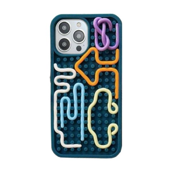 3D Color - Line Sensory, Creative &amp; Protective Compatible With iPhone Case