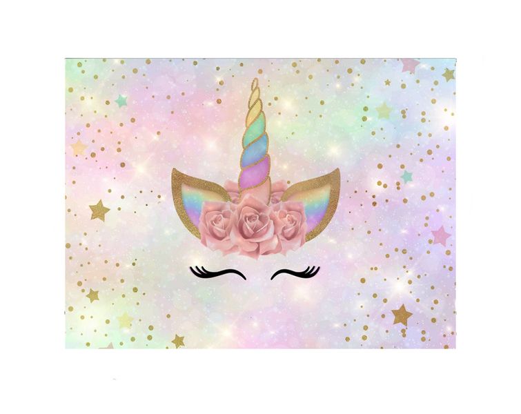 Kids Birthday Party Table and Photography Backdrop (UnicornTheme)