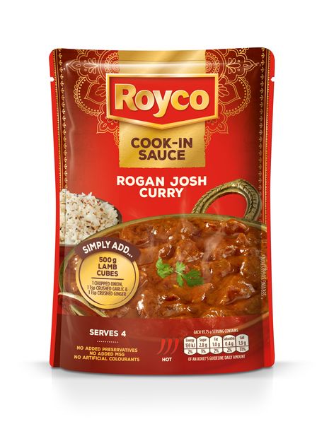 Royco Rogan Josh Curry Wet Cook-in Sauce 375g