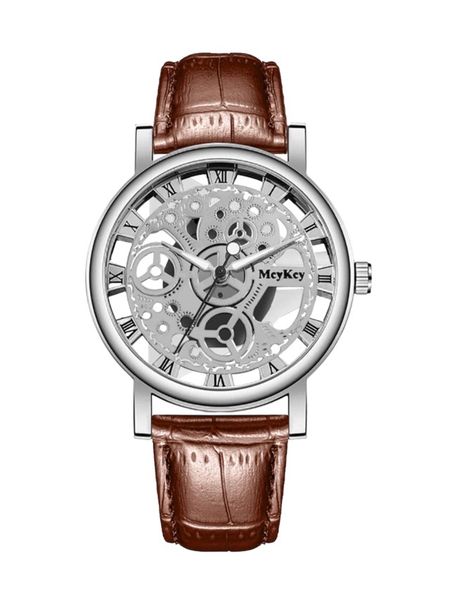 Men's Leather Band Watch