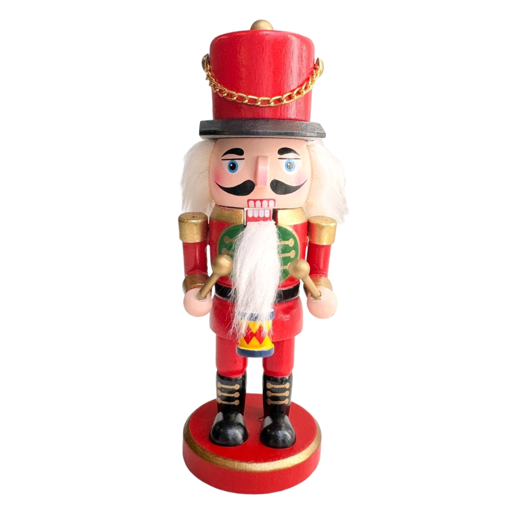 Seasons Greetings Nutcracker Drum - 16cm