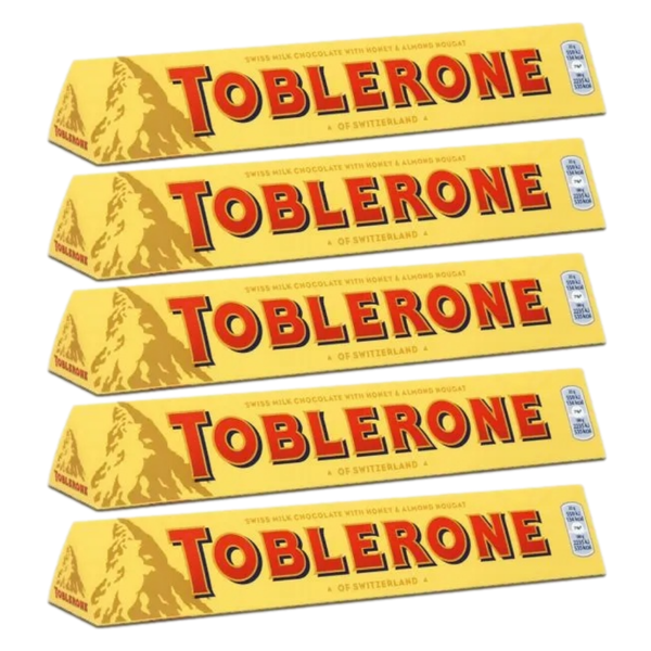 Toblerone Bars Milk Chocolate Pack of 5 x 100g